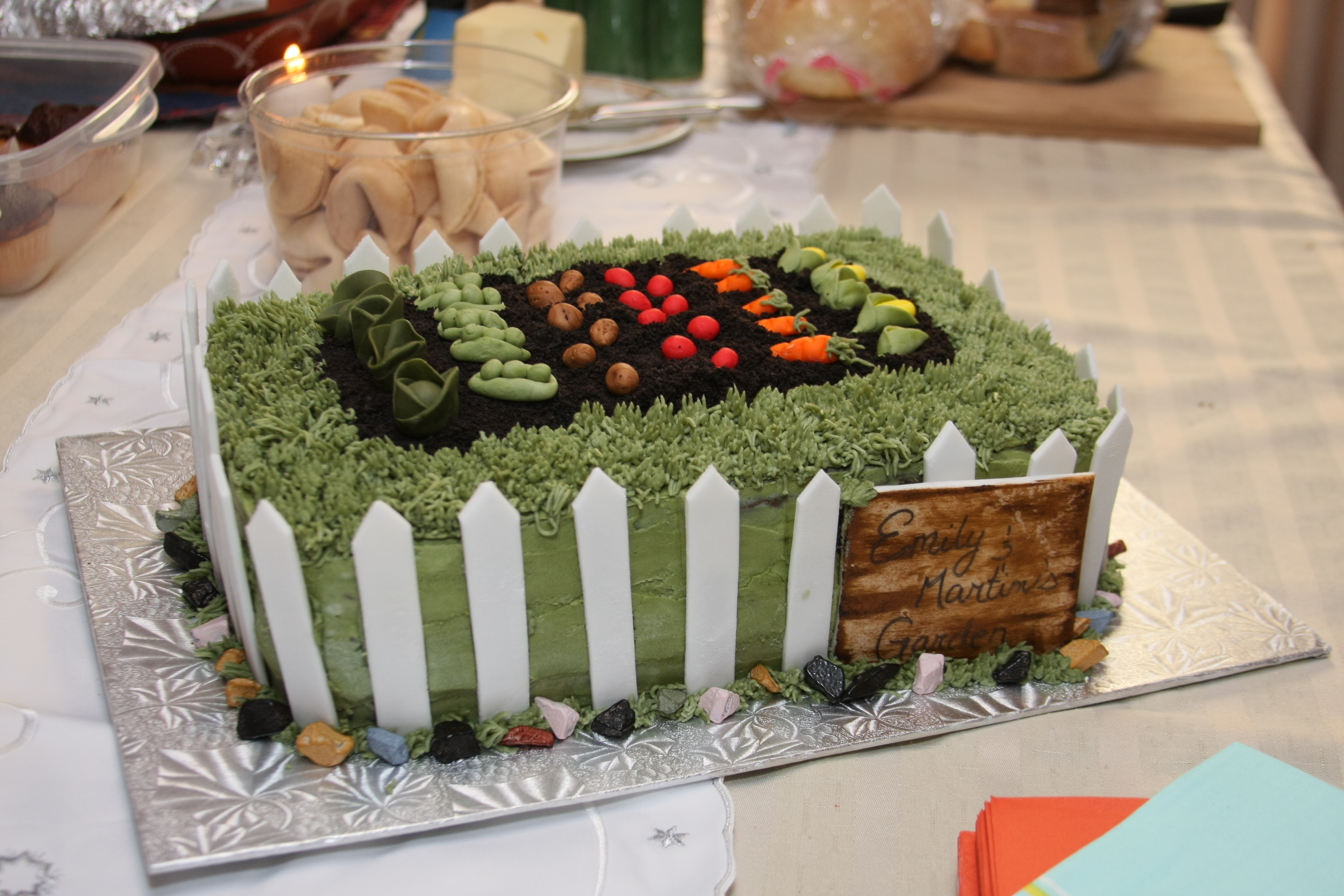 Garden Themed Wedding Shower Cake