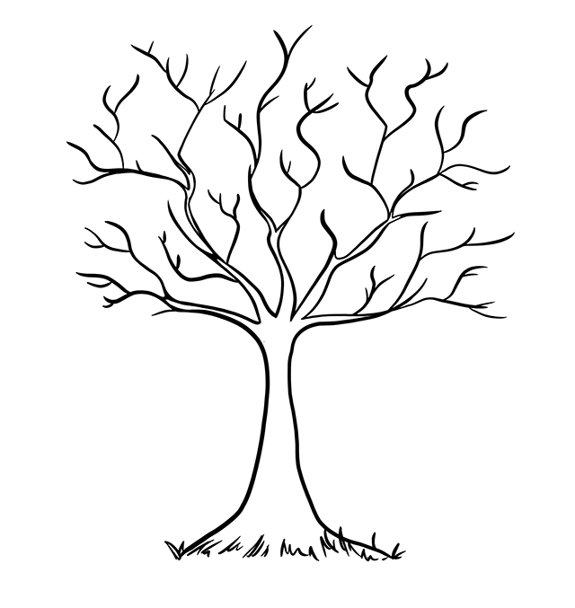 Tree With Leaves Template Printable