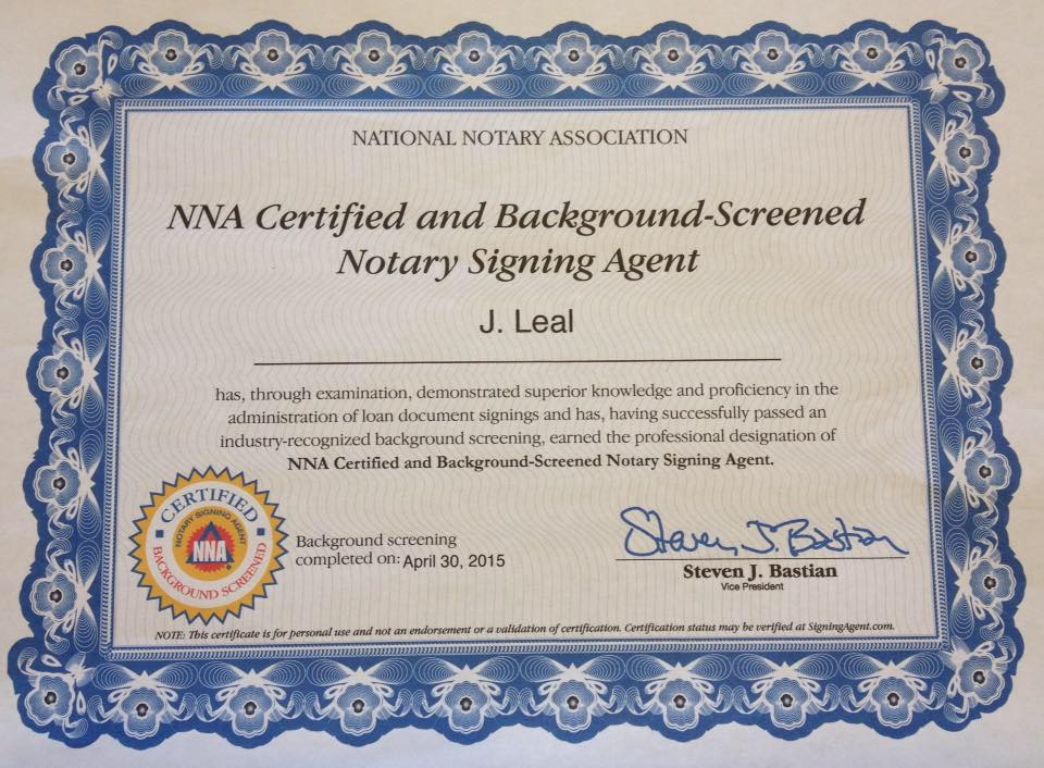 Notary Signing Agent Training and Certification