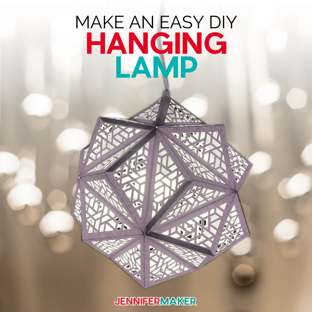 DIY Hanging Lamp Made from Cardstock! Jennifer Maker