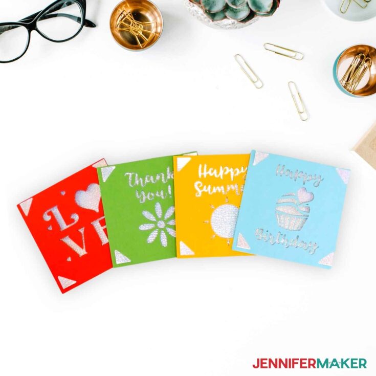 Cricut Card Mat 2x2 Designs - Jennifer Maker