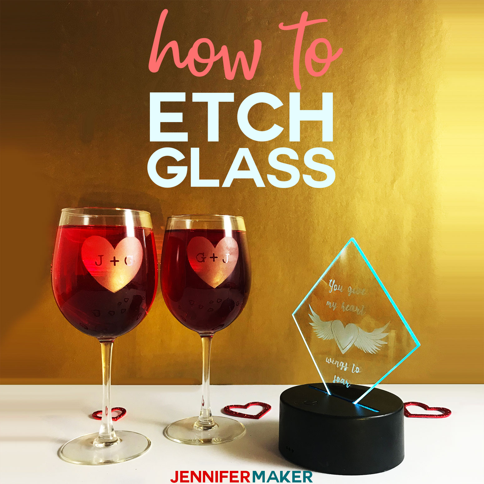 How to Etch Glass the Easy Way! Jennifer Maker