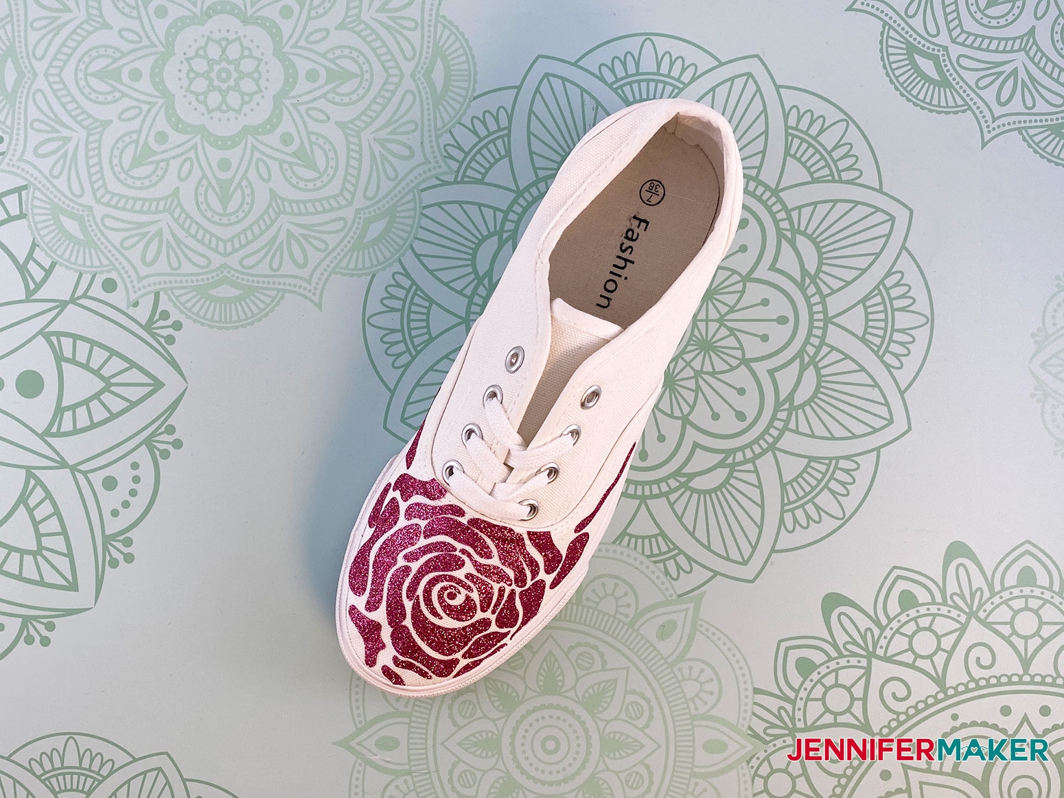 Personalize Your Shoes Iron On Vinyl (HTV) on Canvas Sneakers