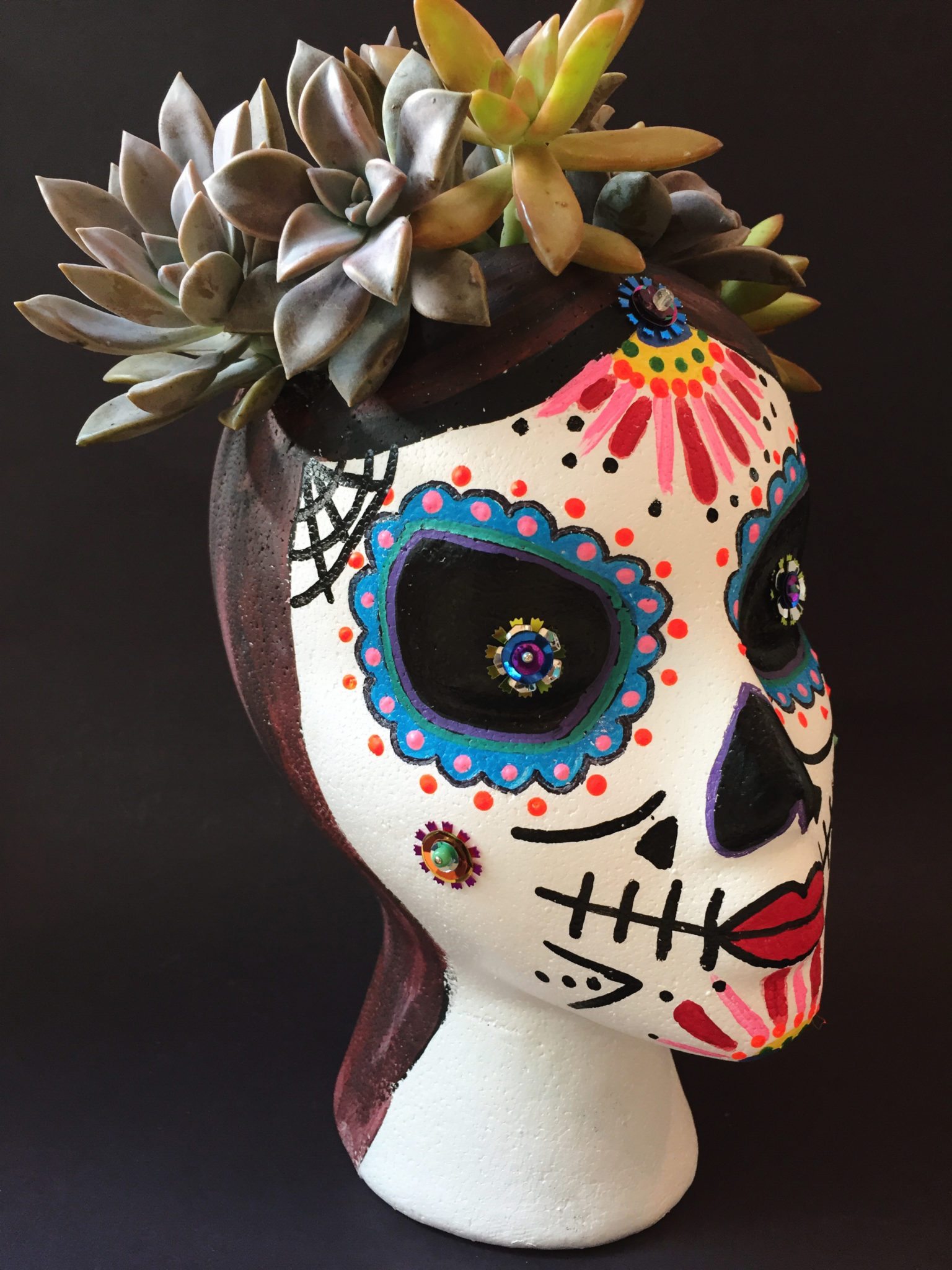 Sugar Skull Succulent Planter Jennier Perkins