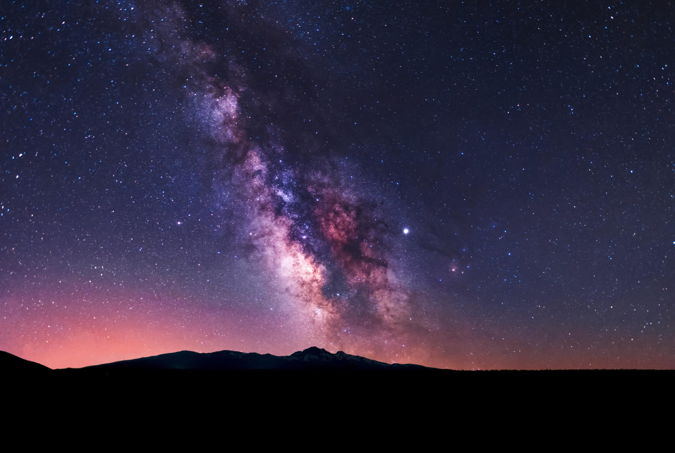 Beautiful milky way galaxy. Space background. Astronomical photo