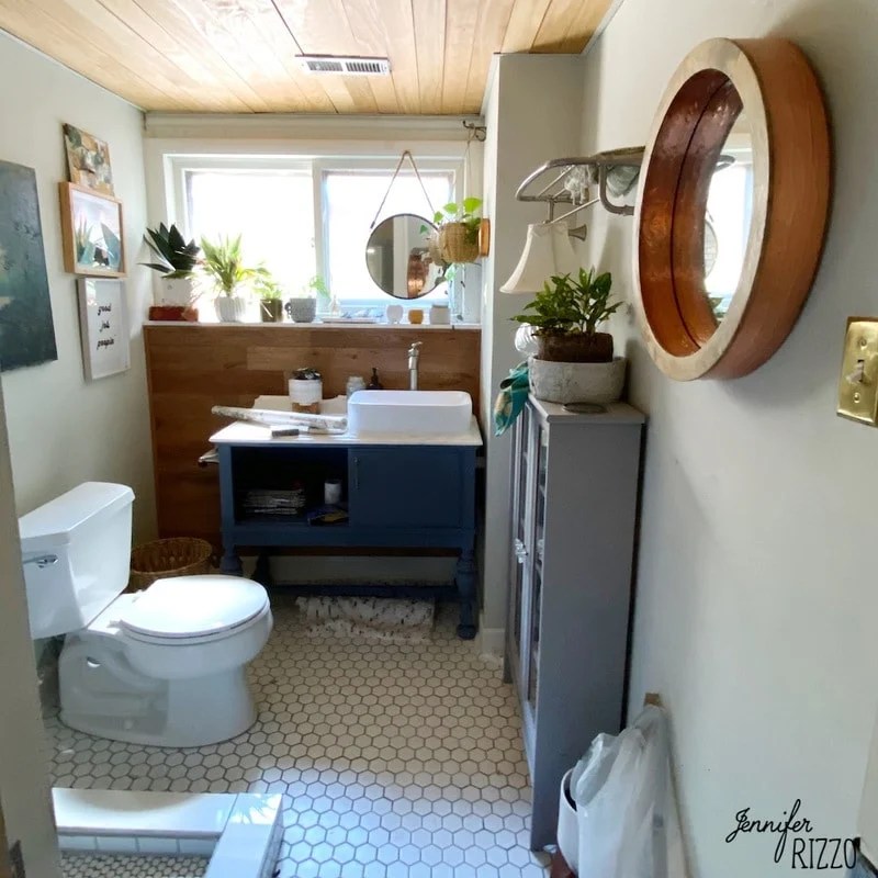 Installing a Wood Ceiling in the Bathroom Jennifer Rizzo