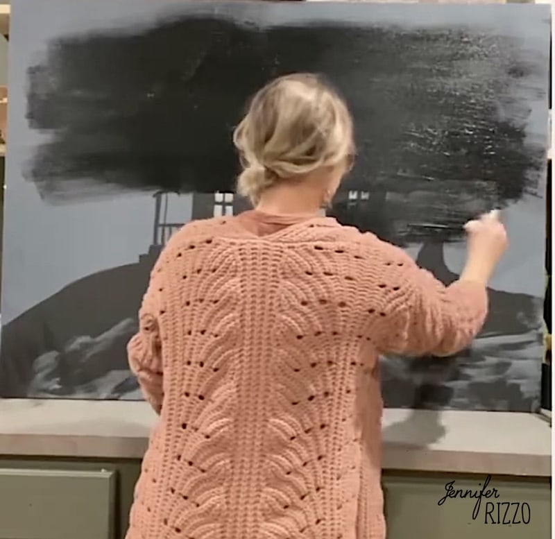 How to Reuse and Base Coat and Paint Over an Old Canvas Jennifer Rizzo
