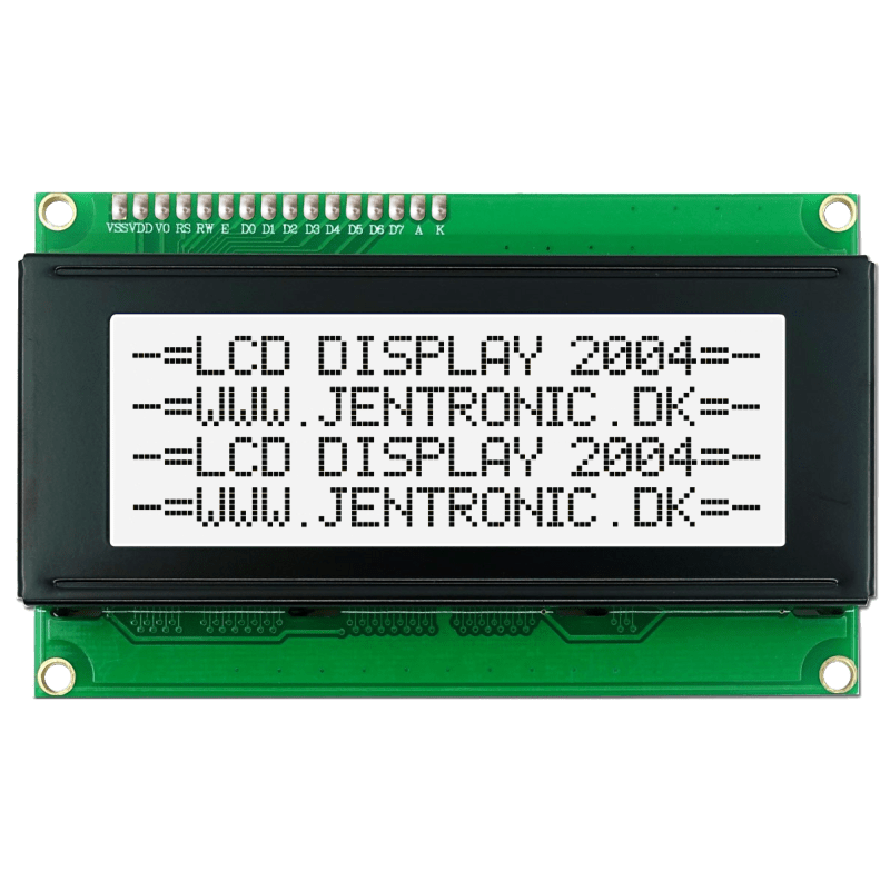 LCD display 2004 I2C, Hvid