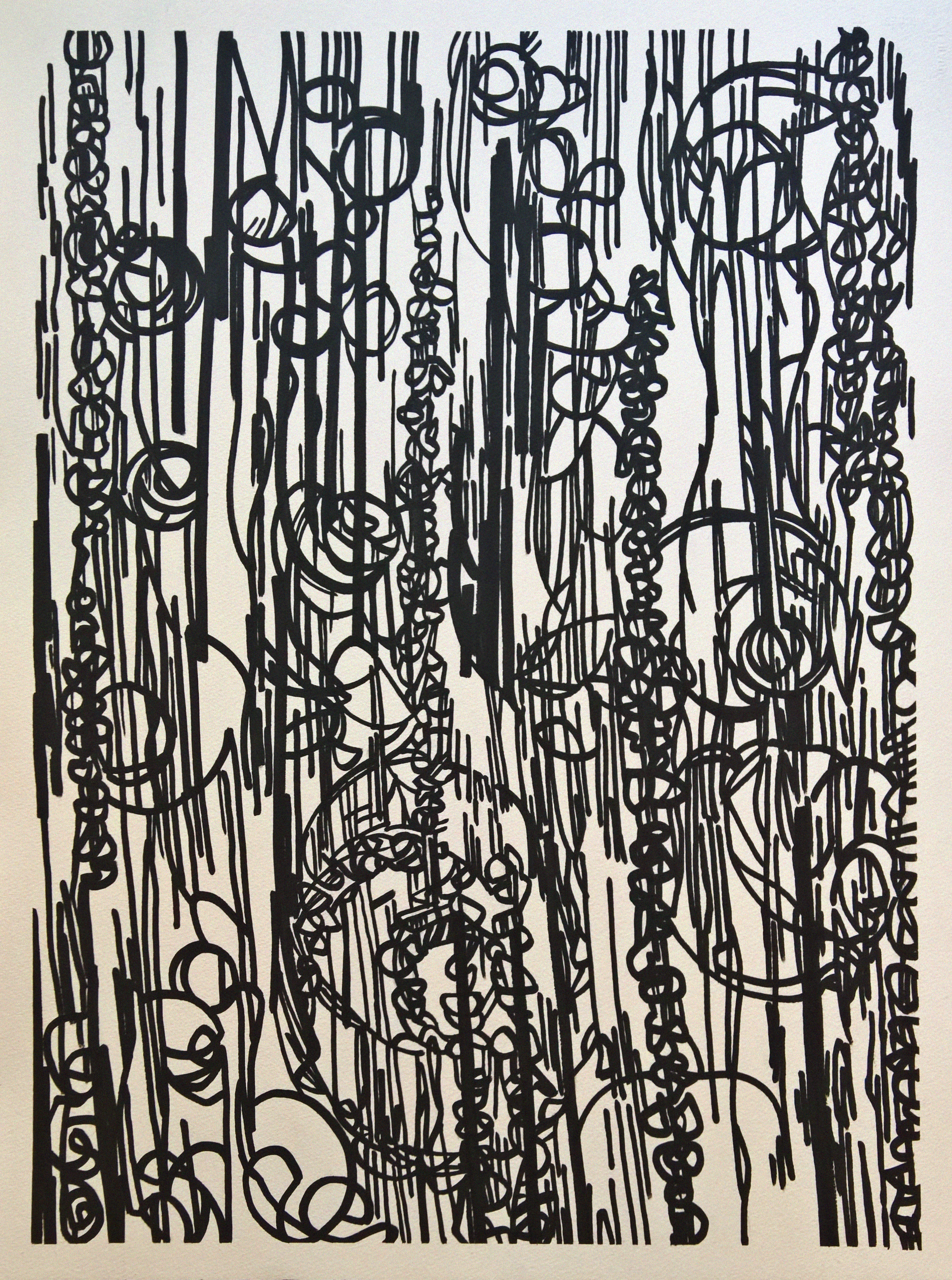 Encre Acrylique sur papier d arches Jeremie Francblum artiste peintre Paris