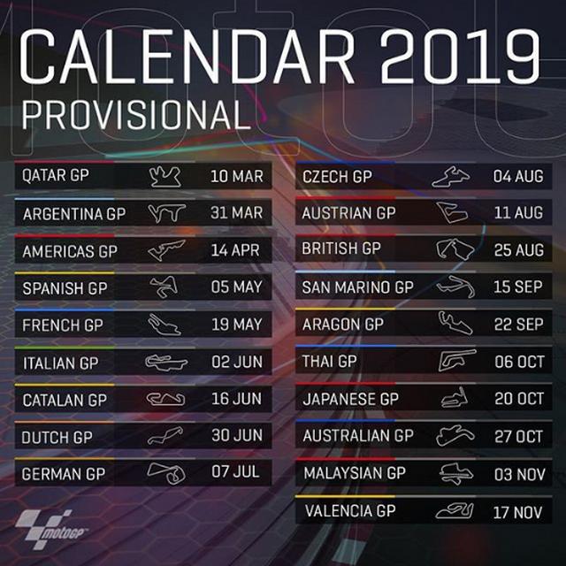 Resmi, Ini Jadwal Dan Kalender Motogp 2019 Lengkap 19 Seri | Jeripurba.com