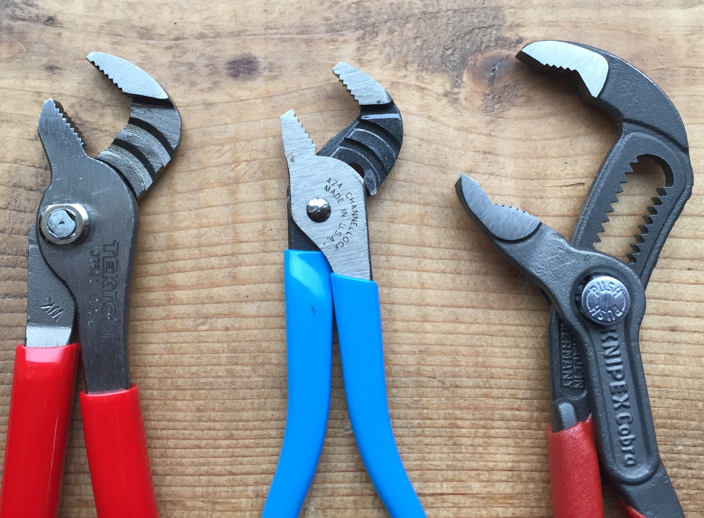The EDC Tool Roll Pliers Comparison Knipex Cobra, Channellock 424