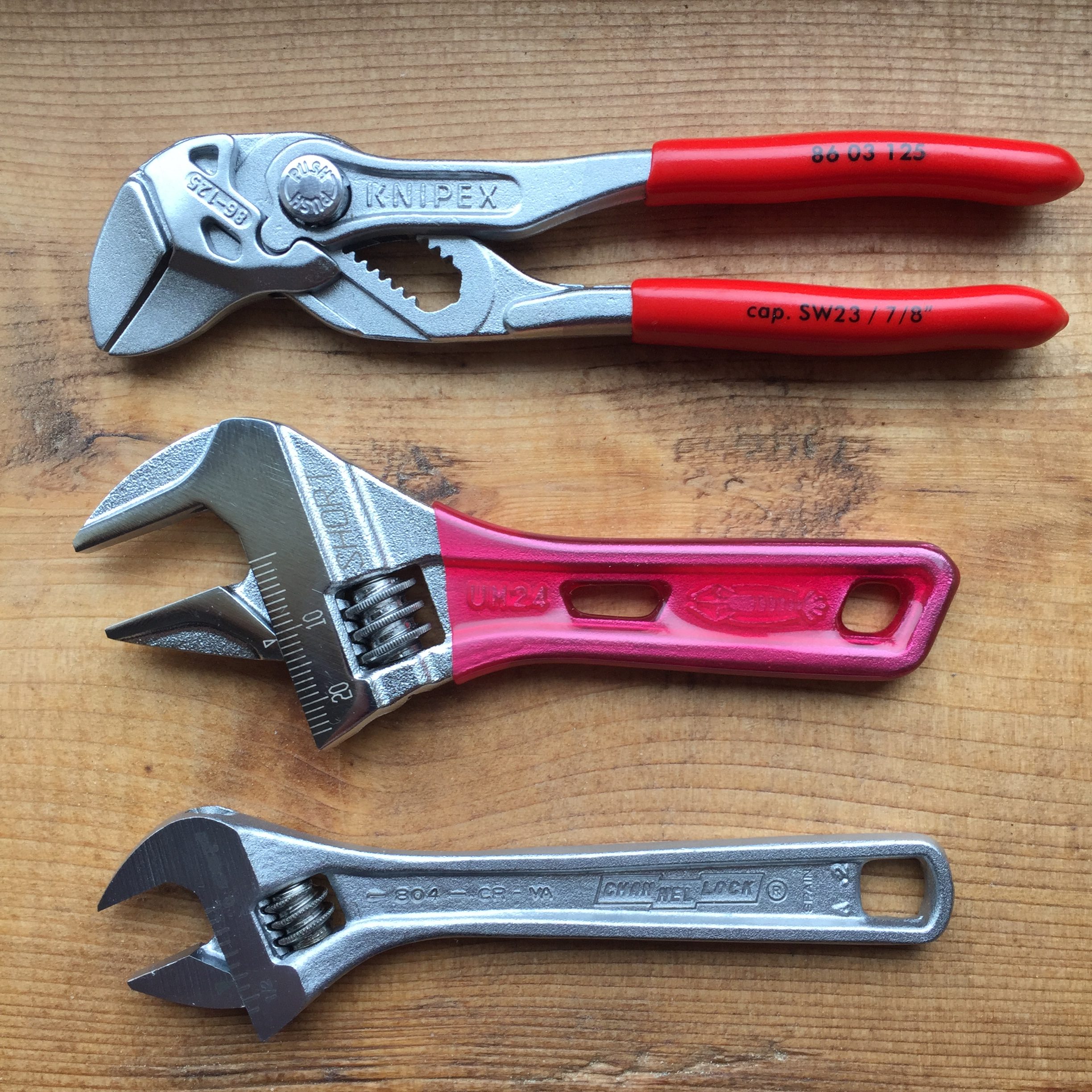 The EDC Tool Roll Adjustable Wrench Comparison Knipex Pliers Wrench
