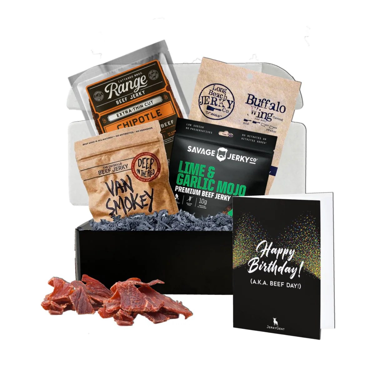 JerkyGent Beef Jerky Gift Box, OneMonth