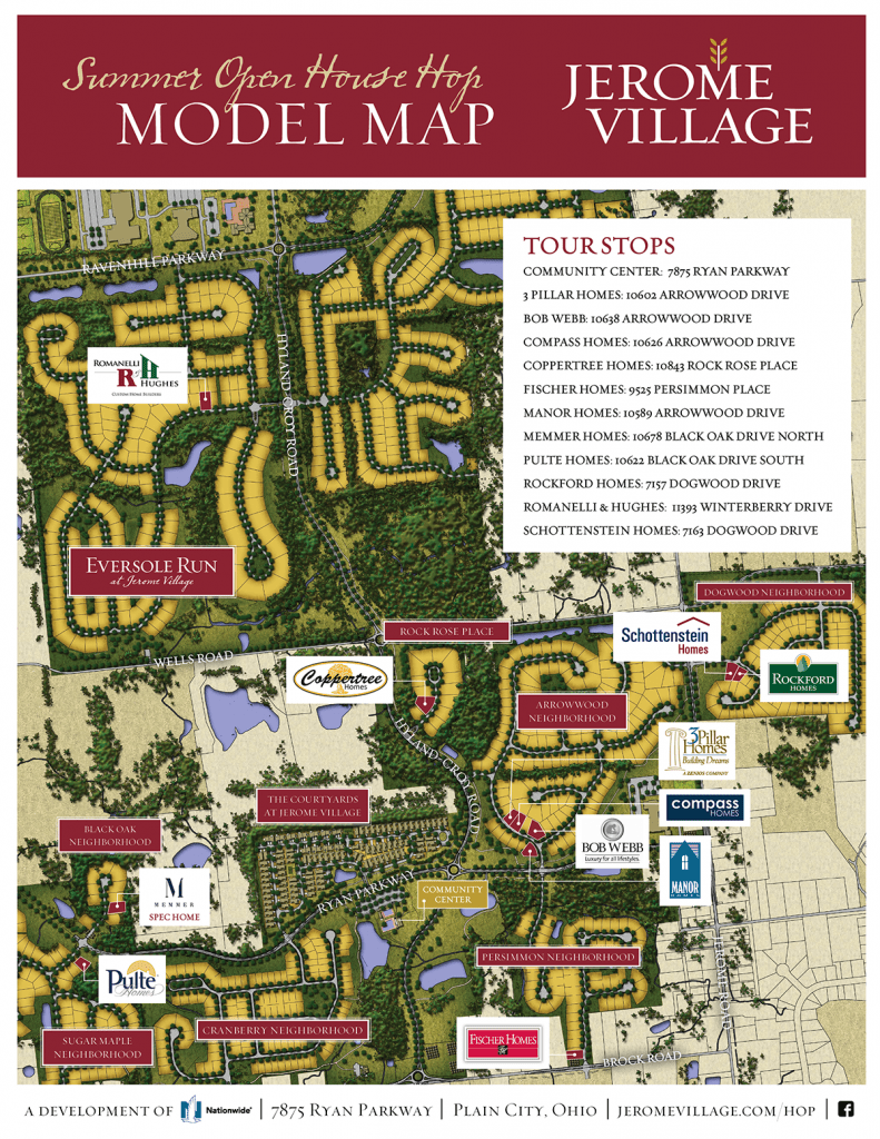 Open House Hop Sunday Tour Guide Jerome Village Dublin, Ohio