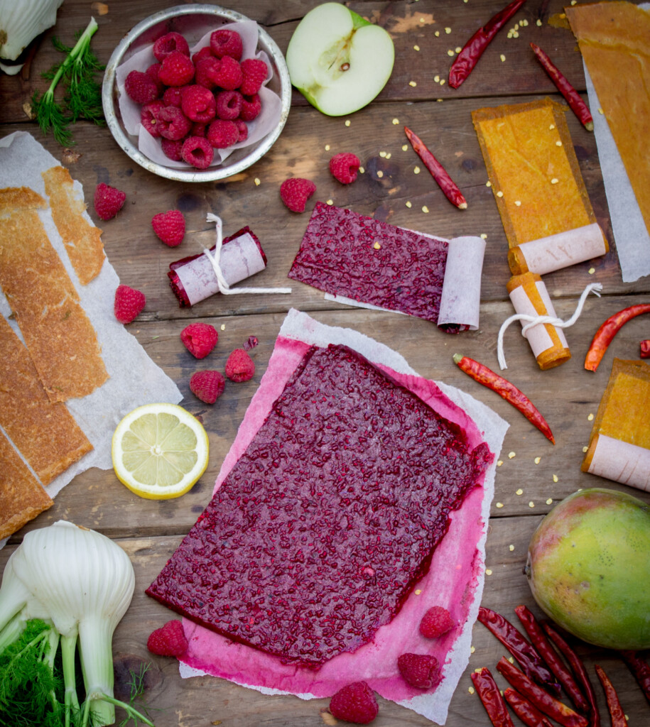 Apple, Mango & Raspberry Fruit Leather