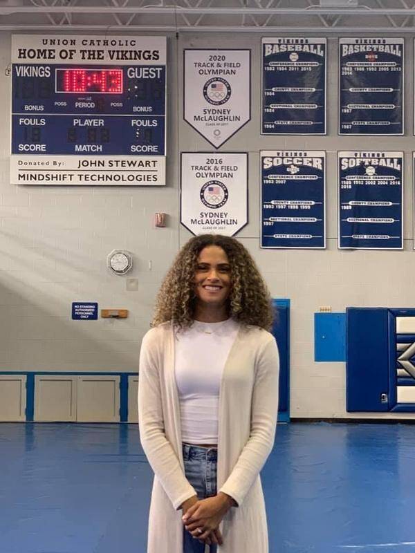 Gold medalist Sydney McLaughlin gives inspiring message in return to