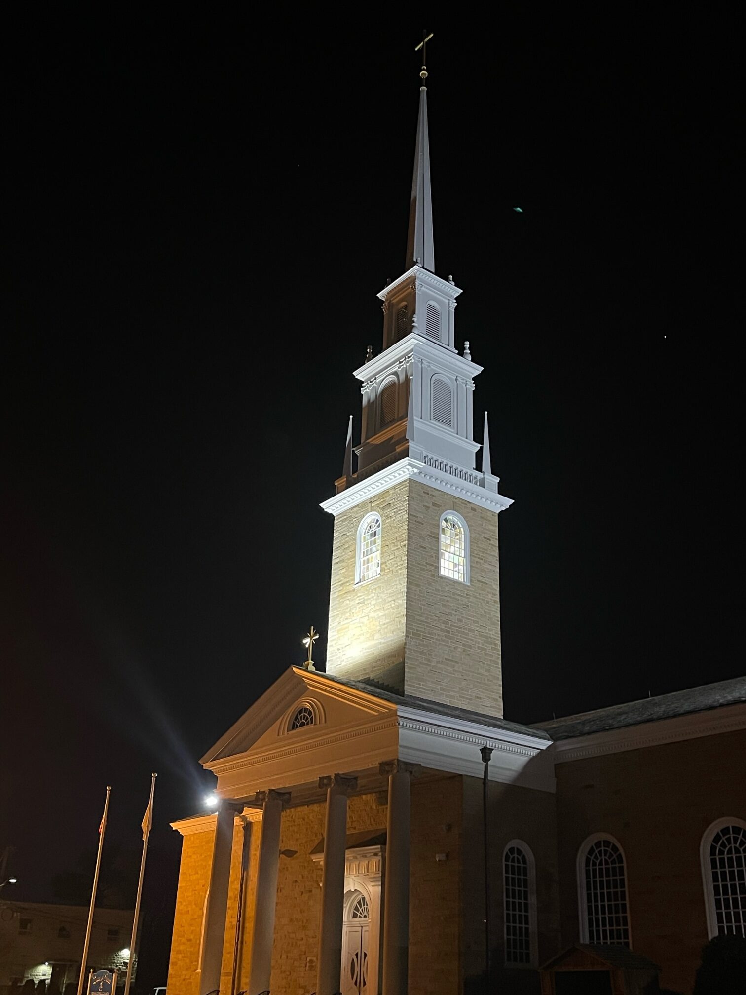 Church ‘beacon’ of Bergen County illuminated for first time in years