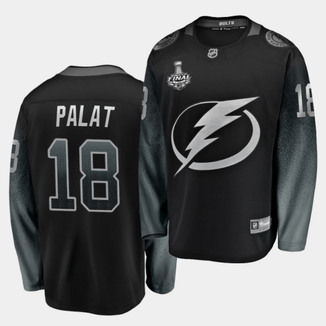 Men’s Ondrej Palat 18 Tampa Bay Lightning 2020 Stanley Cup Final Black