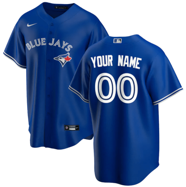 Men’s Toronto Blue Jays Custom Jersey Light Blue 2020 Alternate