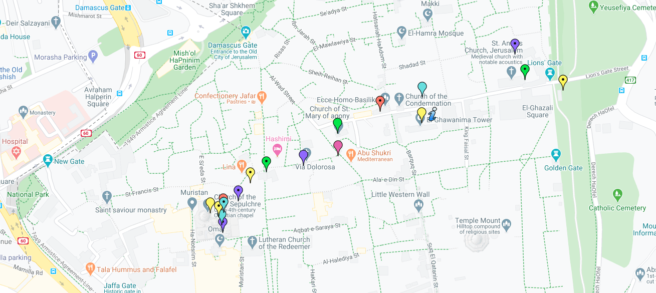 Via Dolorosa Map Jerusalem Experience Tours and Video