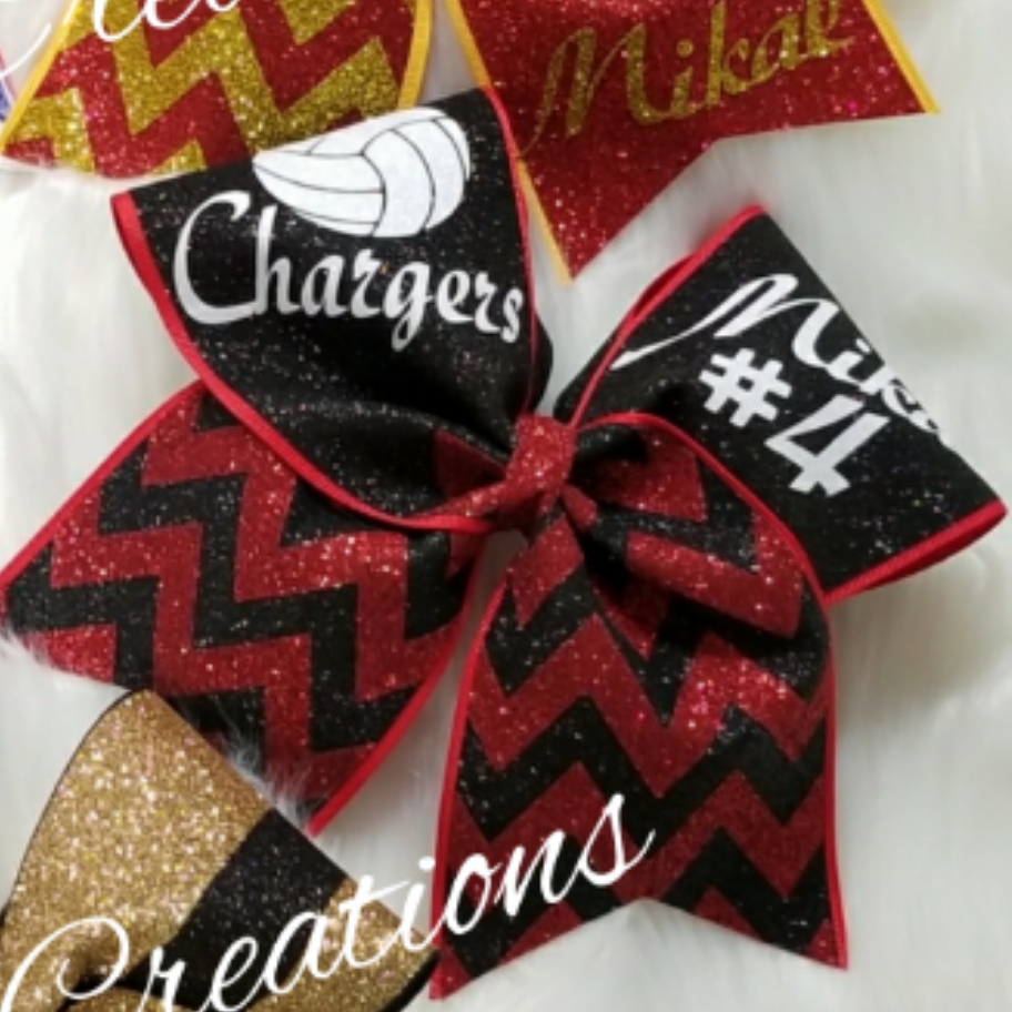 Volleyball Cheer Bow Jess Creations LLC