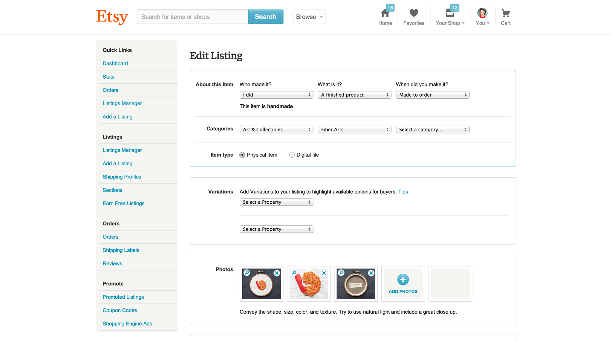 Jessica Harllee Etsy Listings Manager