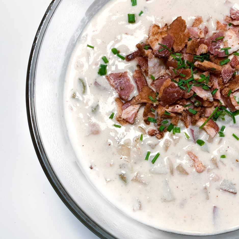 Creamy Clam Chowder (NonDairy, Paleo) Jessica Marcus Nutrition