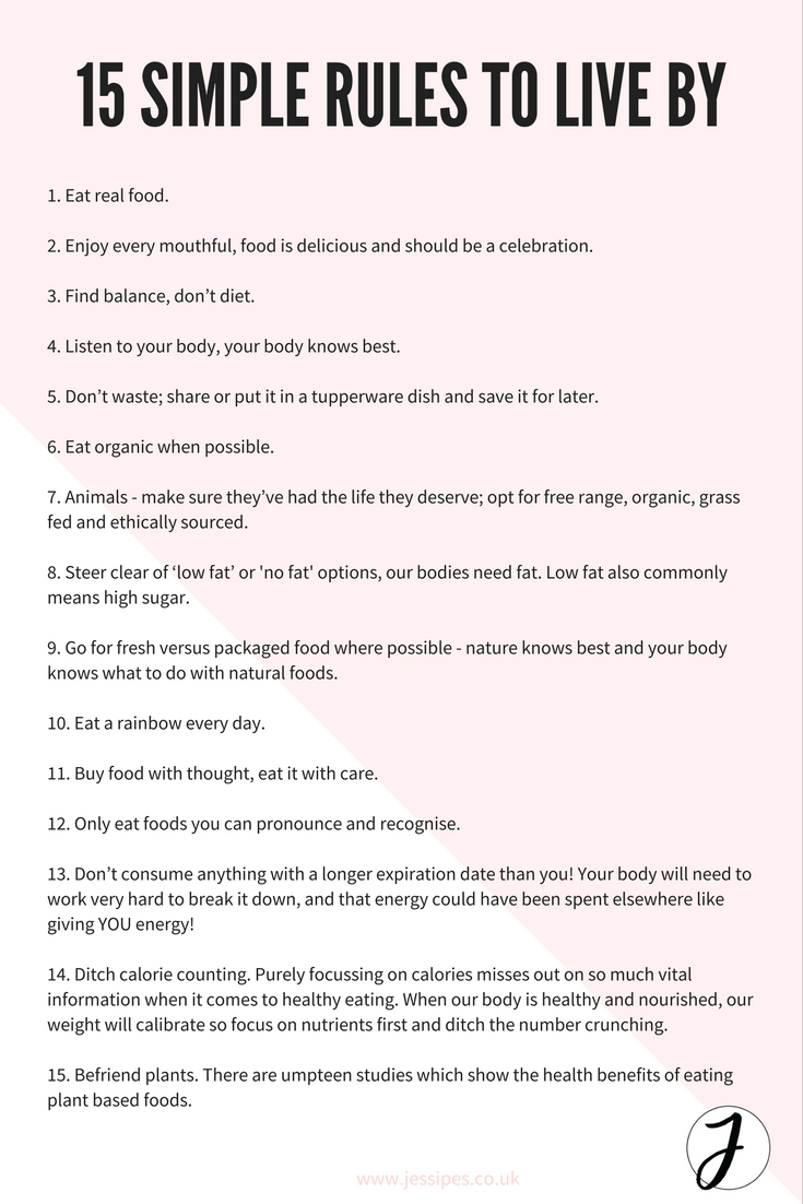 15 simple rules to live by JESSIPES Live in a Body You LOVE