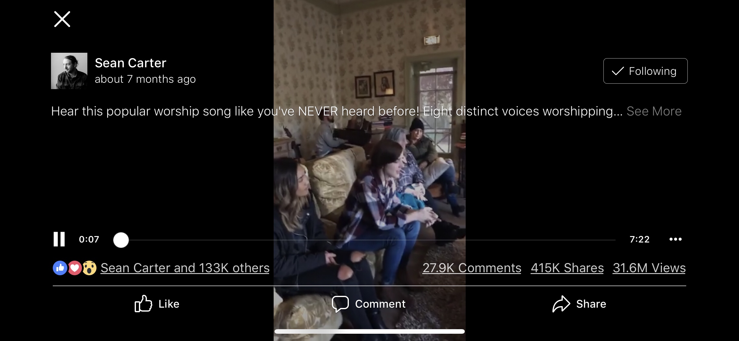 People & Songs Revelation Song FB Live living room