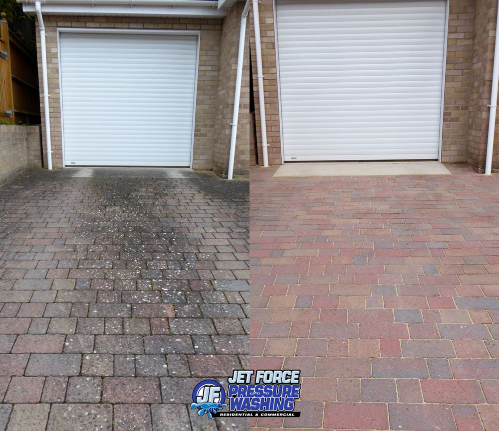 Block Paved Driveway, Salisbury · Jet Force Pressure Washing