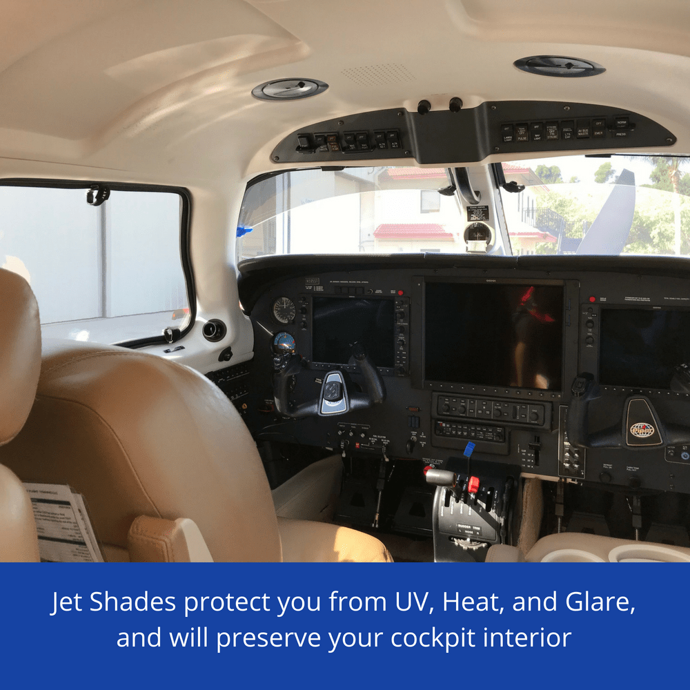 Jet Shades Removable Tinted Window Panels For Piper M500 M600