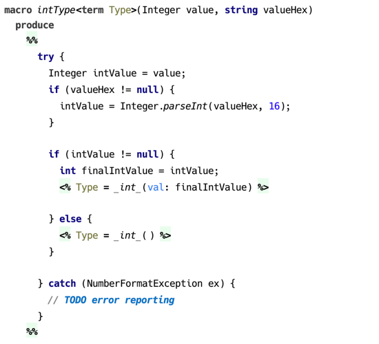 Macro Table MPS Coderules