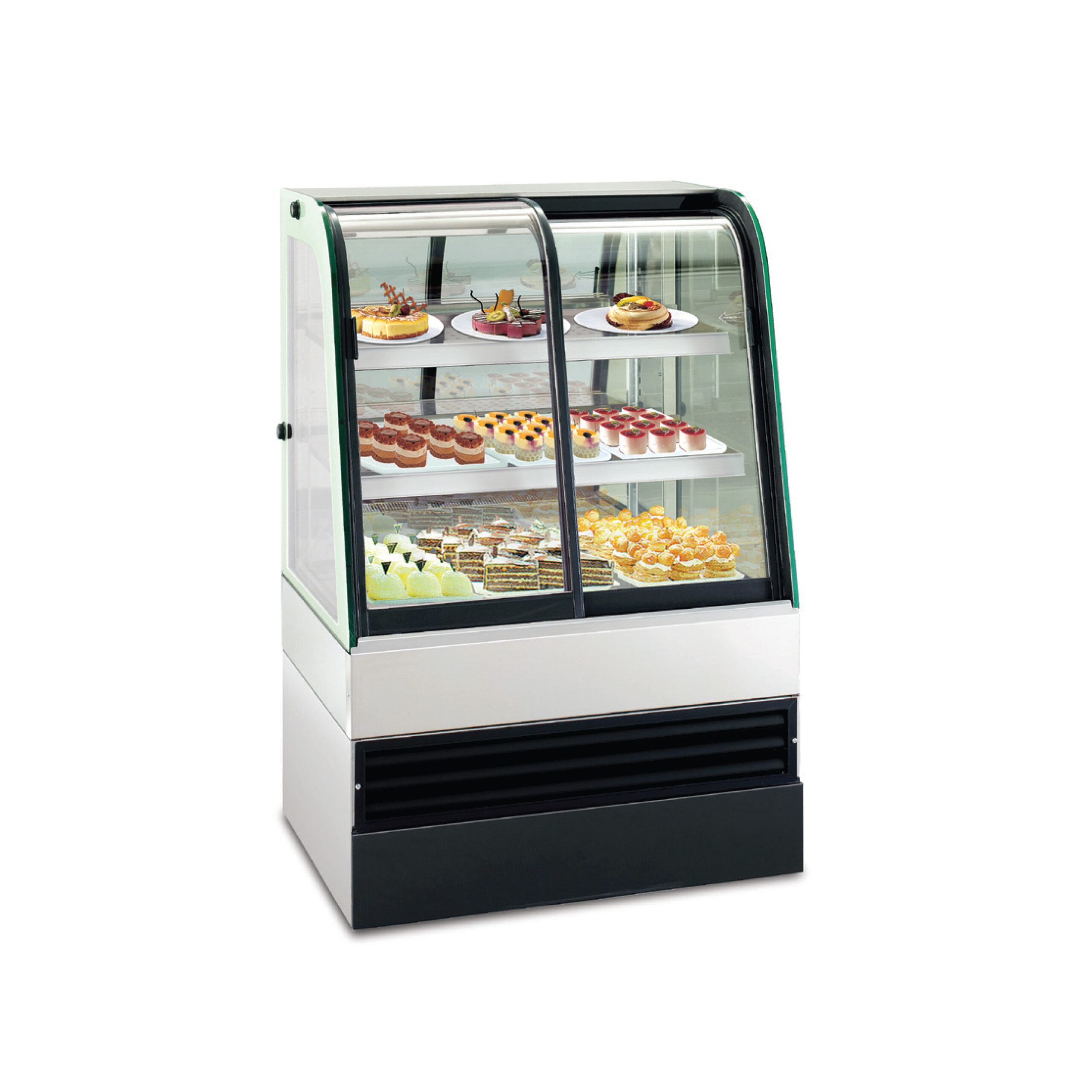 OPSD 3 Tiers Curved Showcase (Front Sliding Door) JetCool