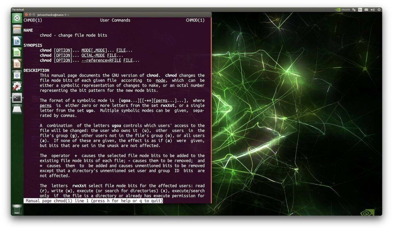 Jetson Linux Man Pages JetsonHacks