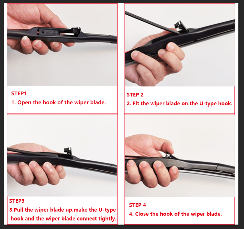 28" Hybrid Wiper Blade Quiet UHook Acatana Aero Dynamic Acatana Auto