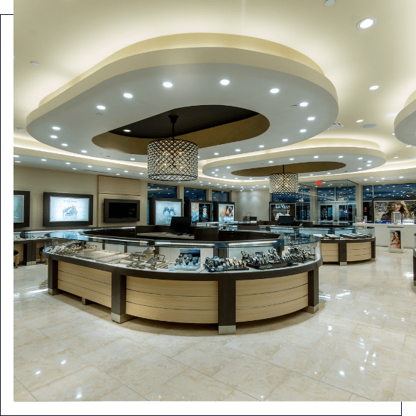 LED jewelry store & Luxury Brand lighting Diamond LED lights Econo Lite