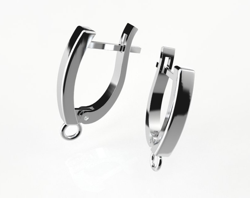 Earring fittings with latch back closure