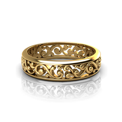 Scroll Pattern Wedding Ring Jewelry Designs