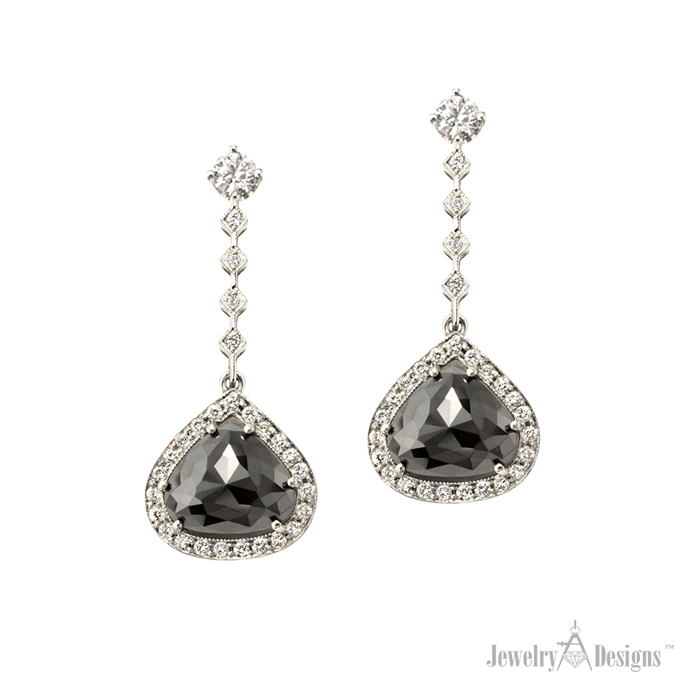 Black Diamond Dangle Earrings Jewelry Designs Blog