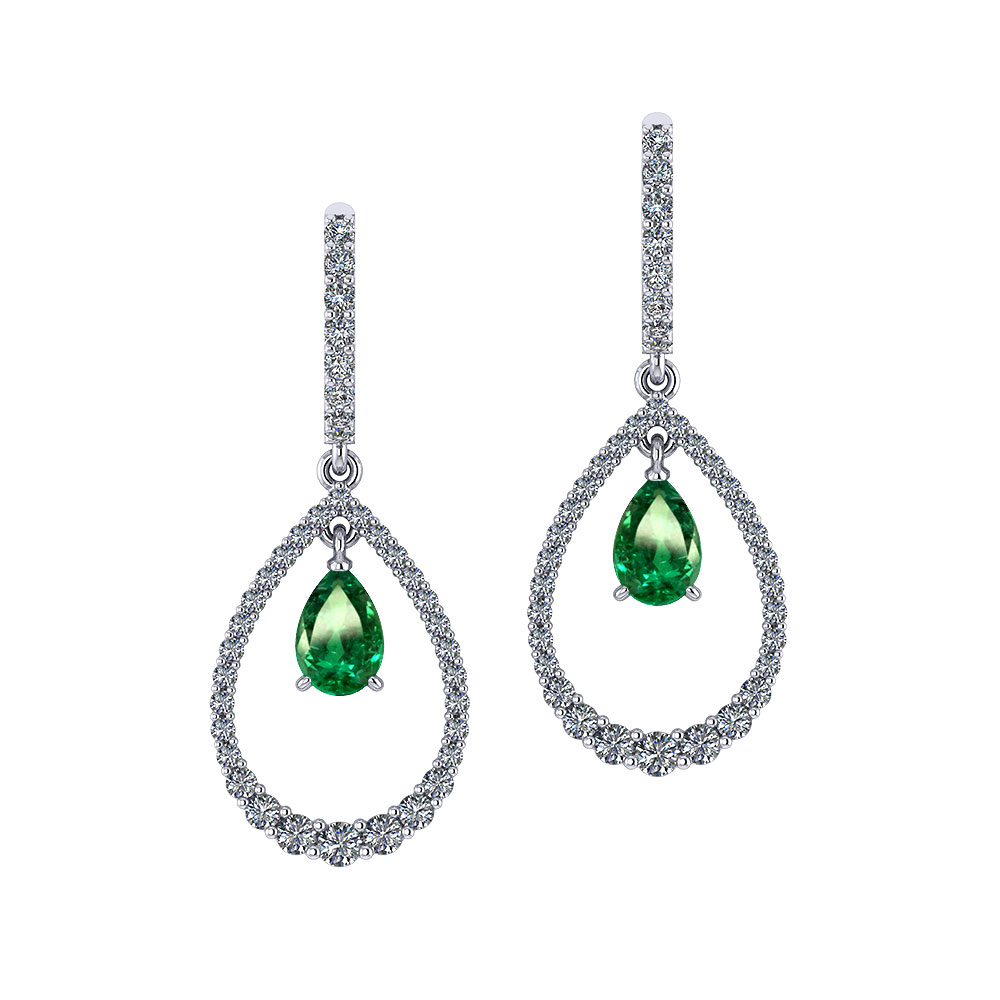 Teardrop Emerald Earrings Jewelry Designs