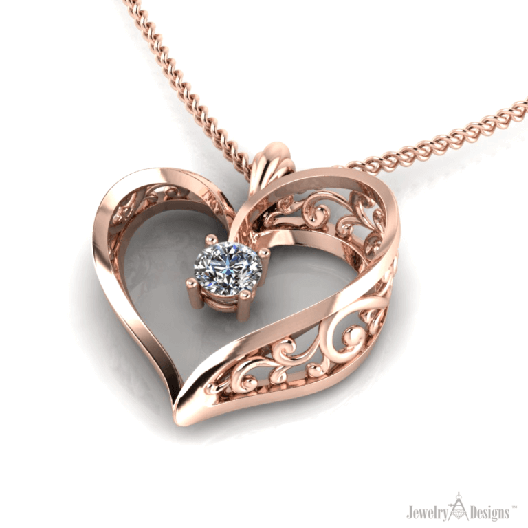 Rose Gold Diamond Heart Jewelry Designs Blog