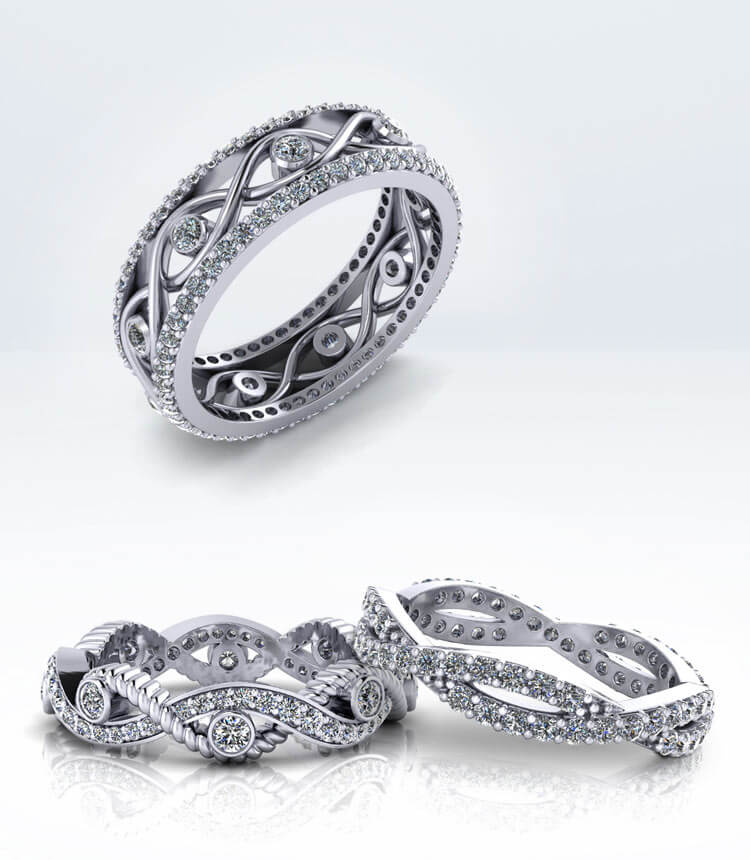 Infinity Engagement Ring With Wedding Band vlr.eng.br