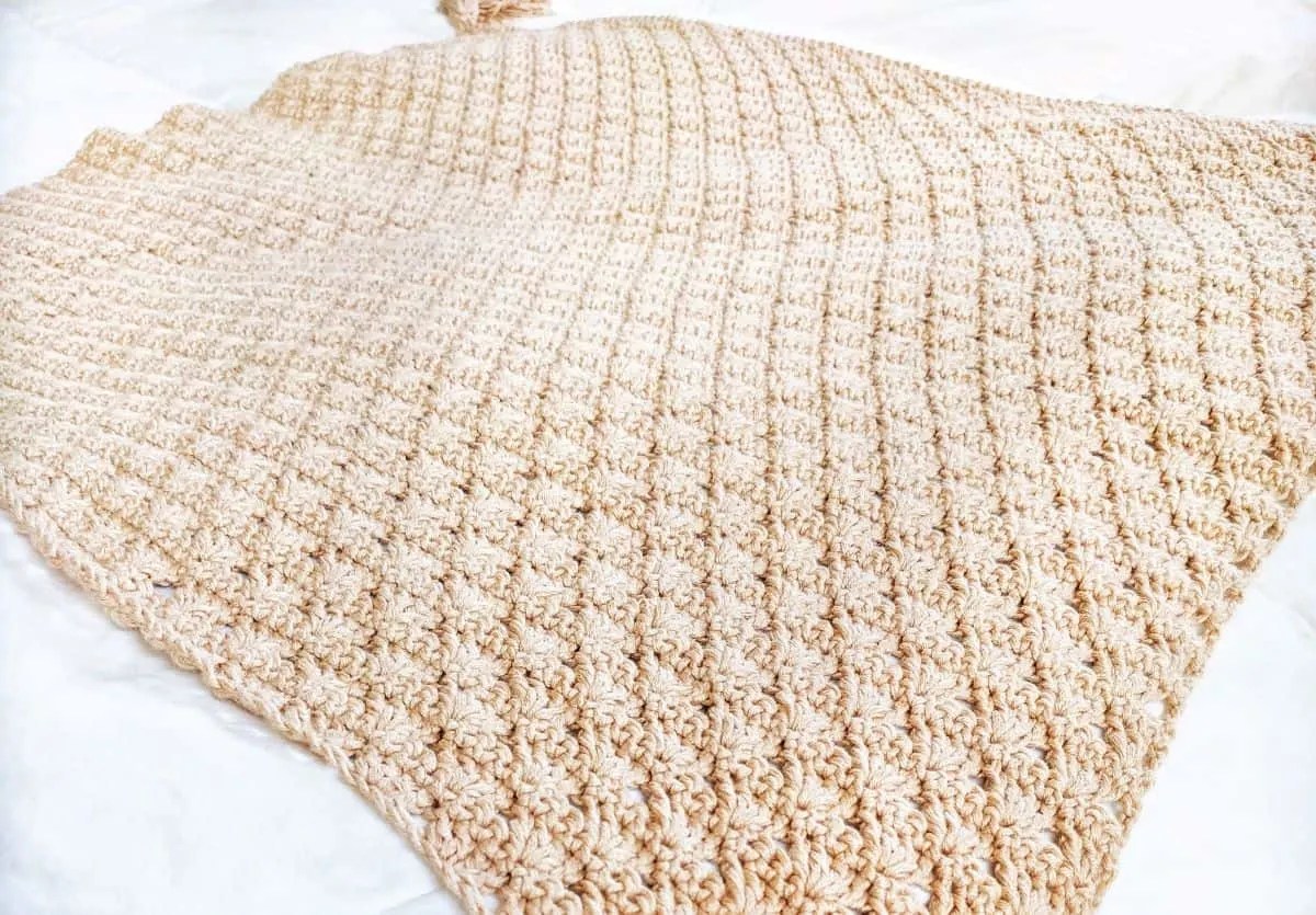 Easy Crochet Shell Stitch Baby Blanket Pattern Jewels and Jones