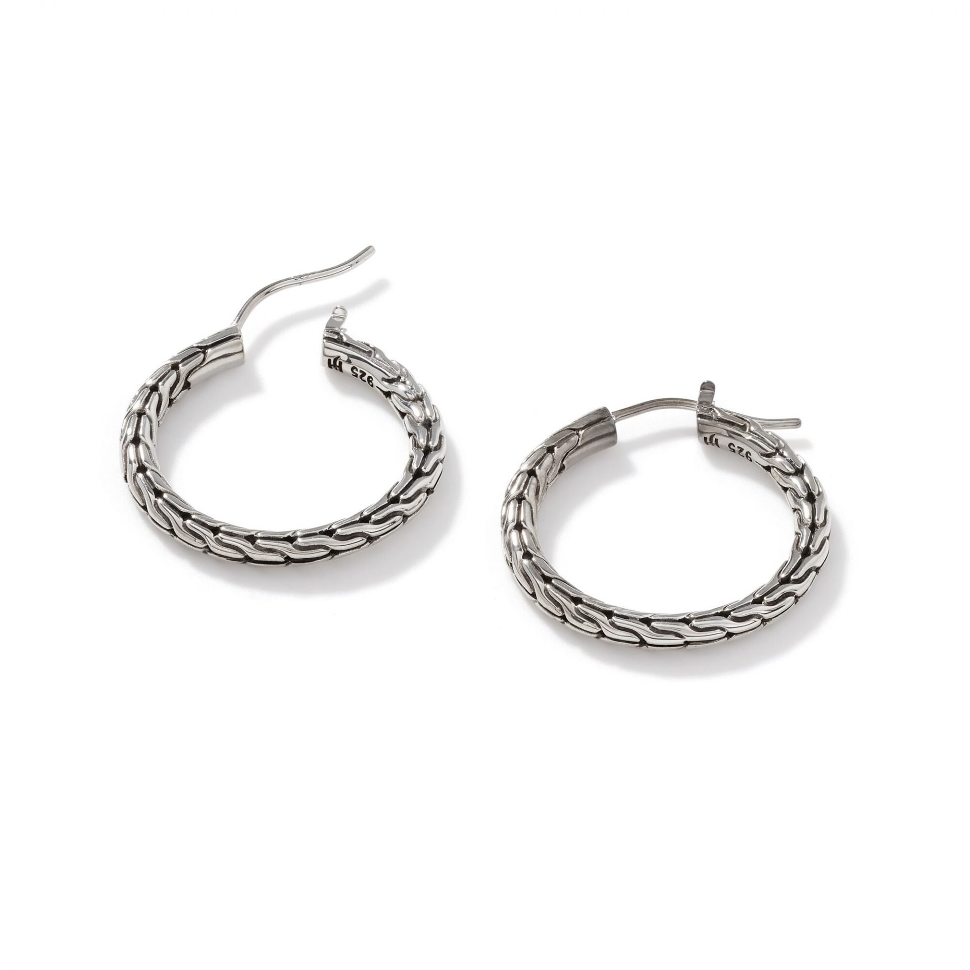 John Hardy Classic Chain Earring Hoop in Silver 20MM Small Jewels