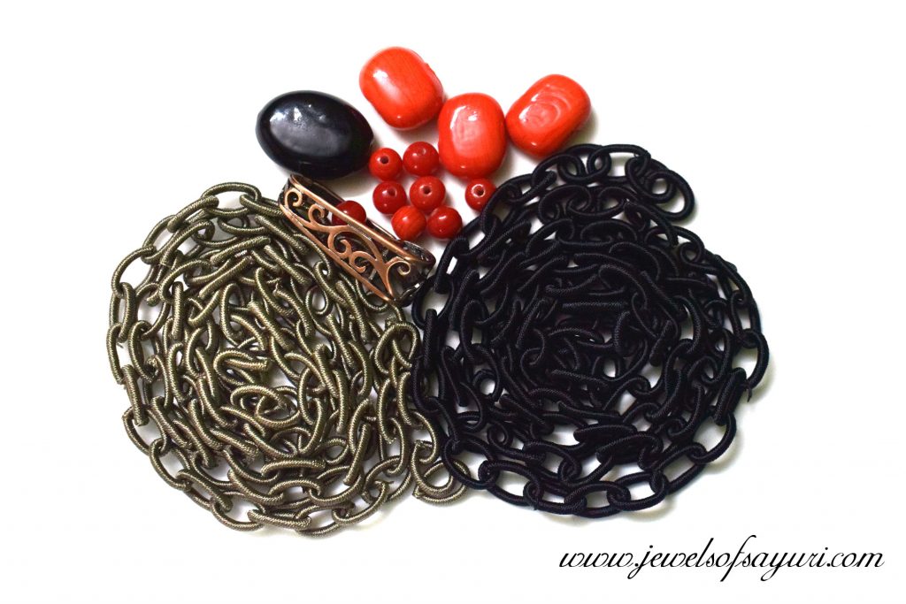 Silk loop chain necklace Tutorial Sayuri