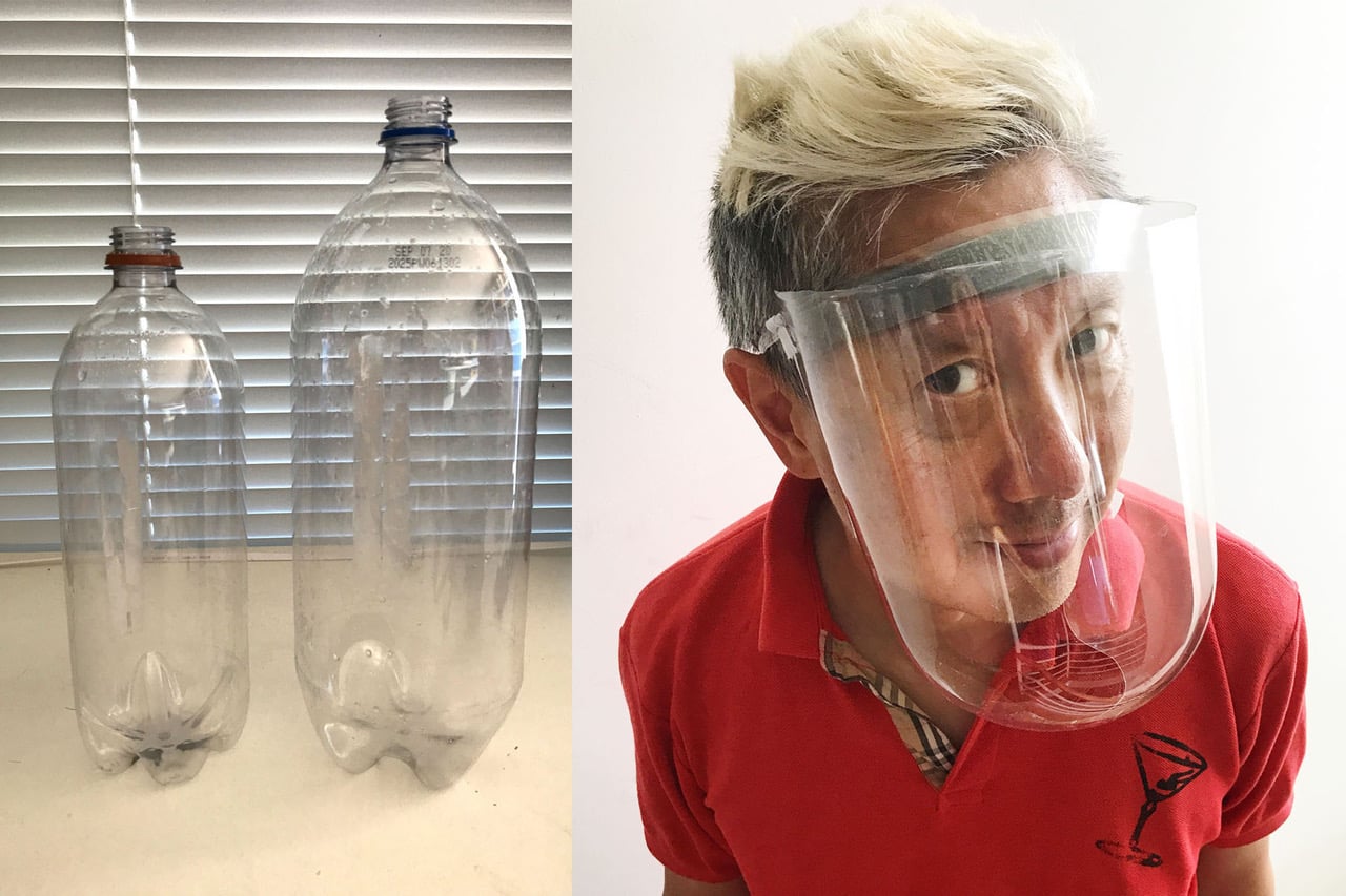 Make a DIY Face Shield Out of Plastic Soda Bottles