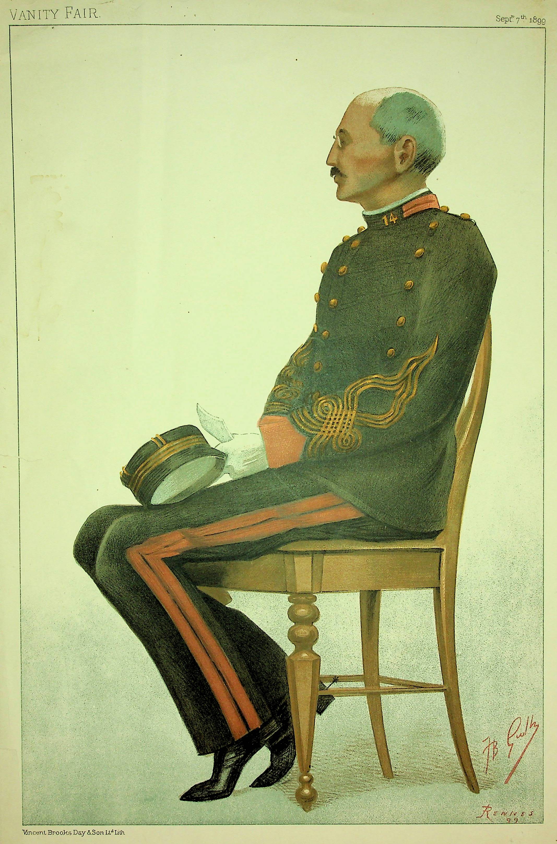 Captain Alfred Dreyfus from Vanity Fair, London 1899. Jewish