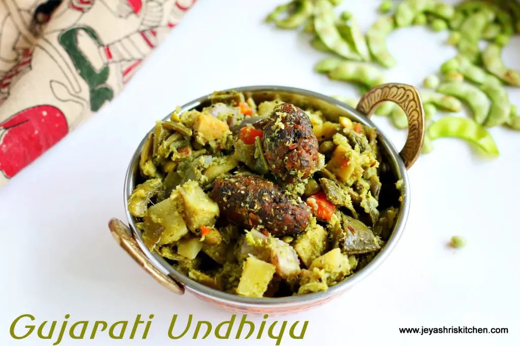 Undhiyu recipe Gujarati Undhiyu Jeyashri's Kitchen