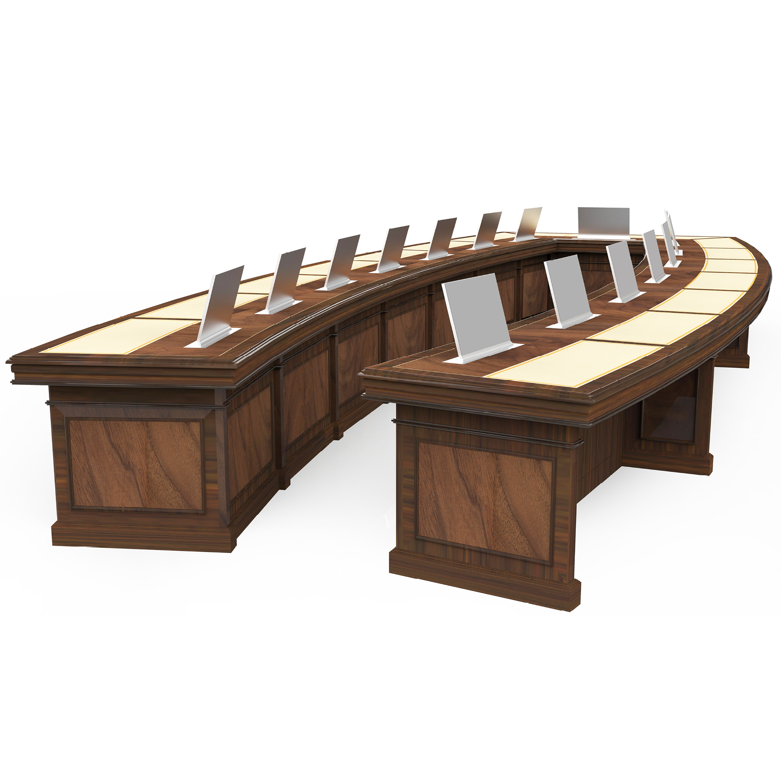 10876 Boat Shape Conference Table JERAISY FURNITURE FACTORY