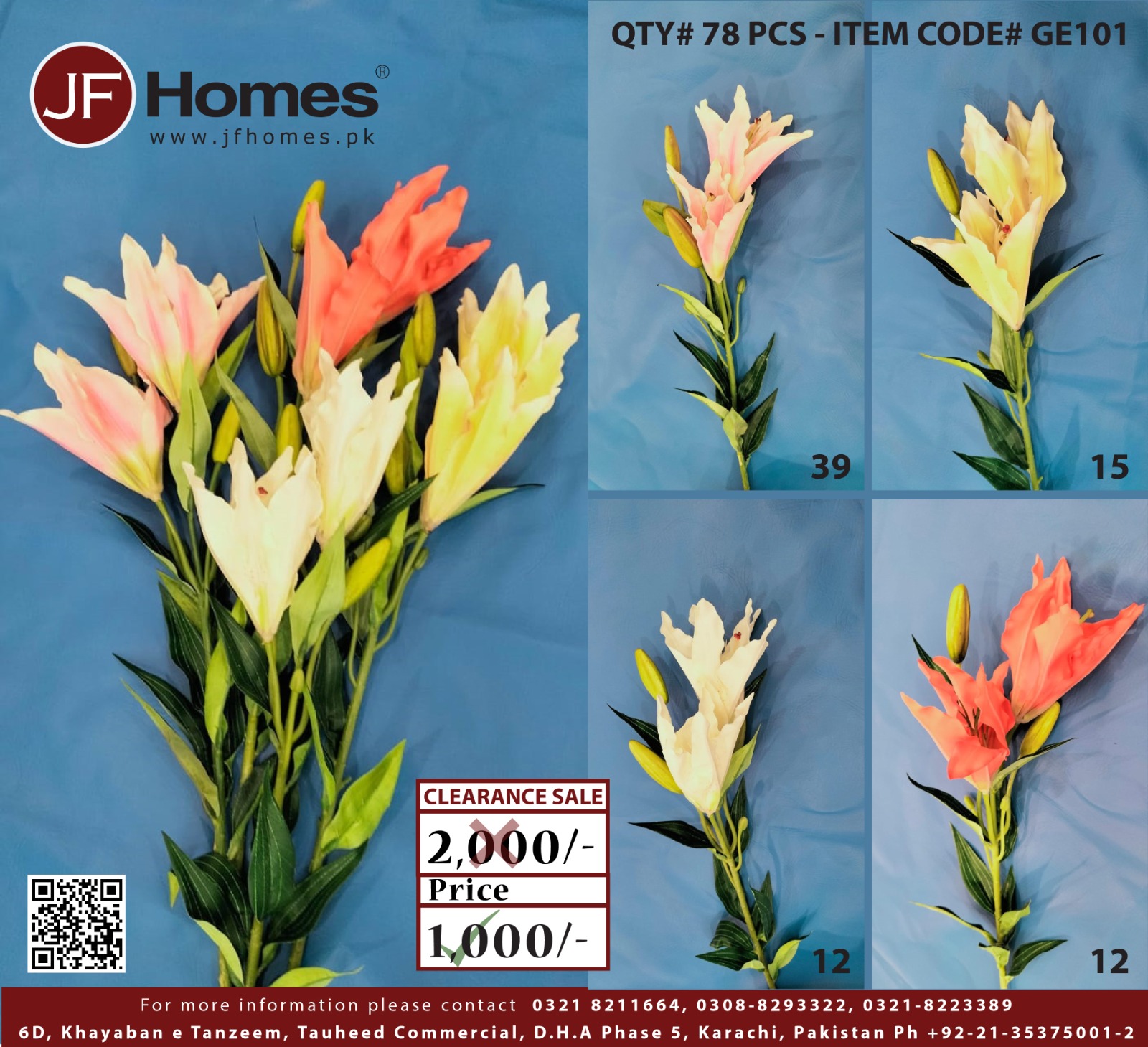 Artificial Flowers JFHome